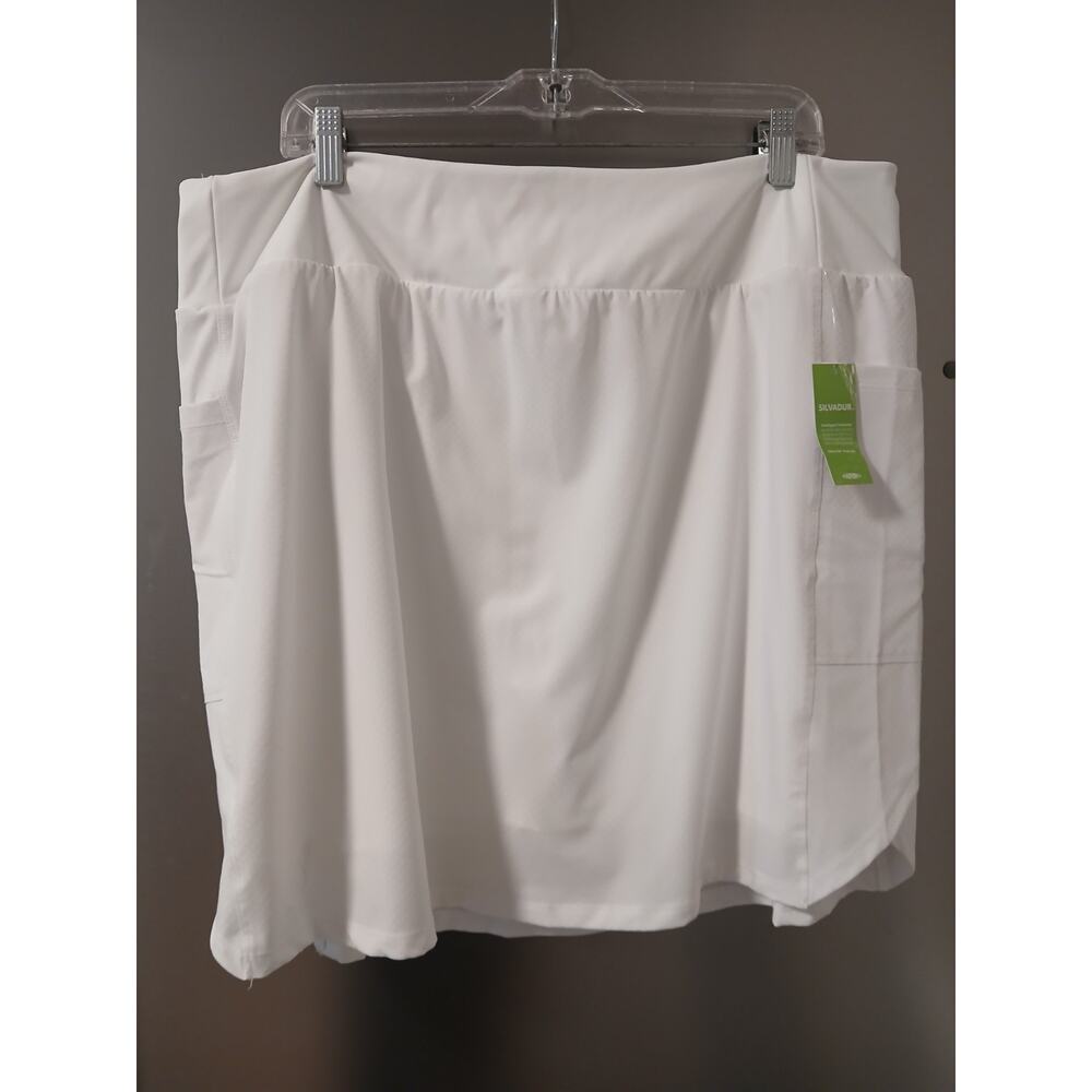 NWT ZUDA Plus Size White Athletic Casual Skort - Size 1X